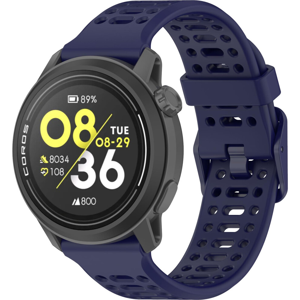 Harikiri 20-22Mm Silicone Watch Straps Compatible With Coros Pace 3, Apex 2 Pro, Pace 2, Apex Pro, 46Mm/42Mm For Men And Women 5051224189878