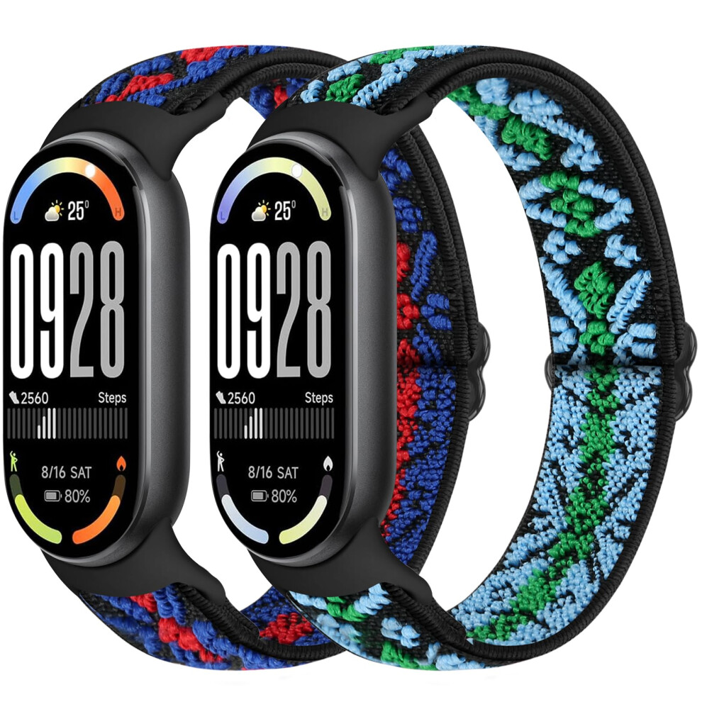 Runostrich Elastic Nylon Watch Strap Compatible With Xiaomi Smart Band 10/9/8 Sports Strap Soft Watch Band Adjustable Replacement Band For Women Men 5051224188703