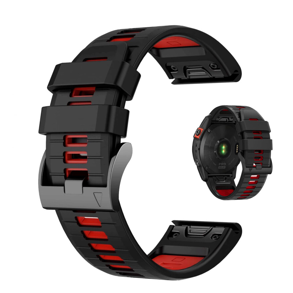 For Garmin Fenix 7X 6X Pro Strap 26Mm Silicone Quick Fit Watch Strap For Garmin Fenix 8 51Mm/Fenix 7X Pro/Fenix 7X/Fenix 6X/Fenix 6X Pro/Fenix 5051224187652