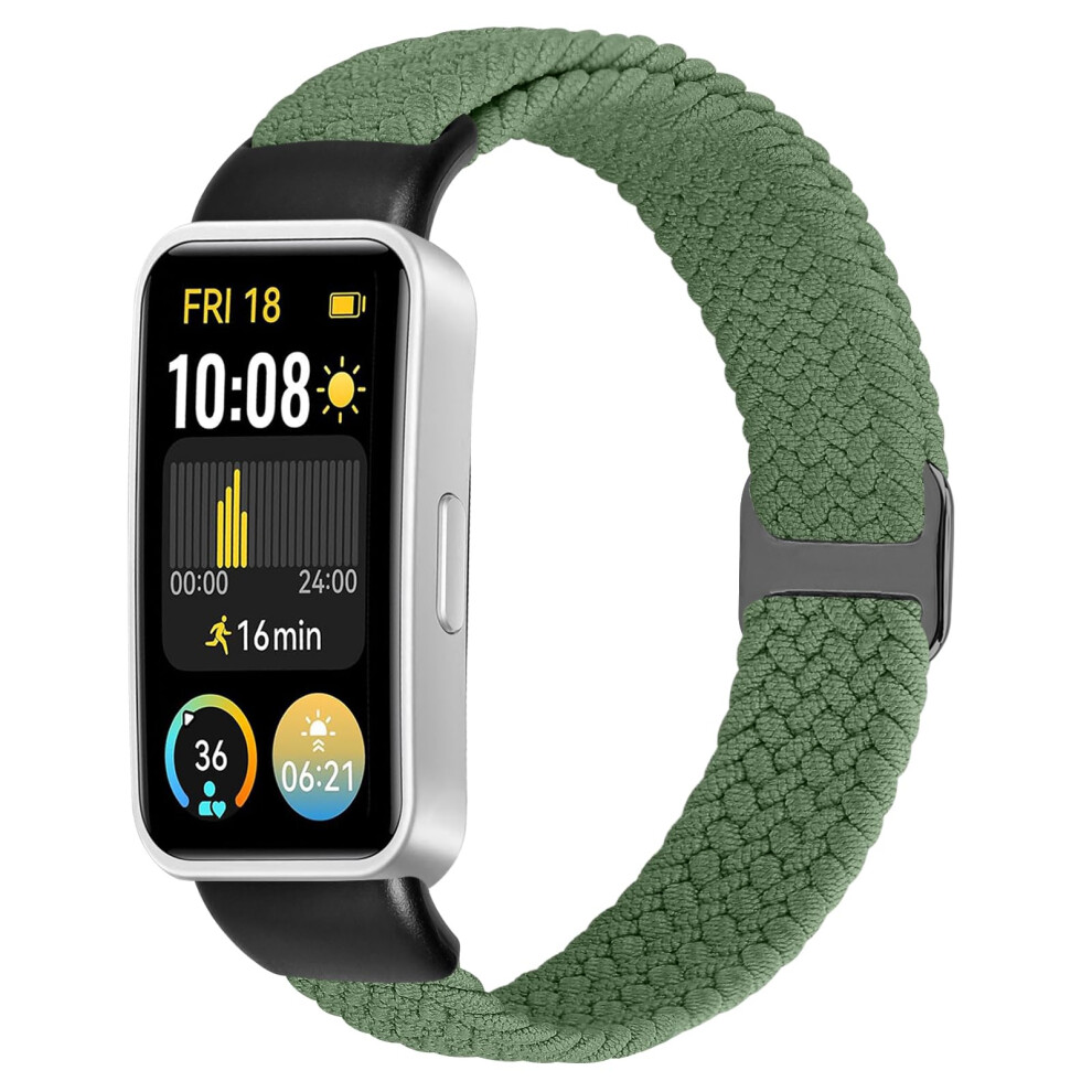 Kibdsng Braided Watch Strap Compatible With Huawei Band 10/Huawei Band 9/Huawei Band 8, Elastic Adjustable Nylon Replacement Strap For Huawei Band 5051224189632