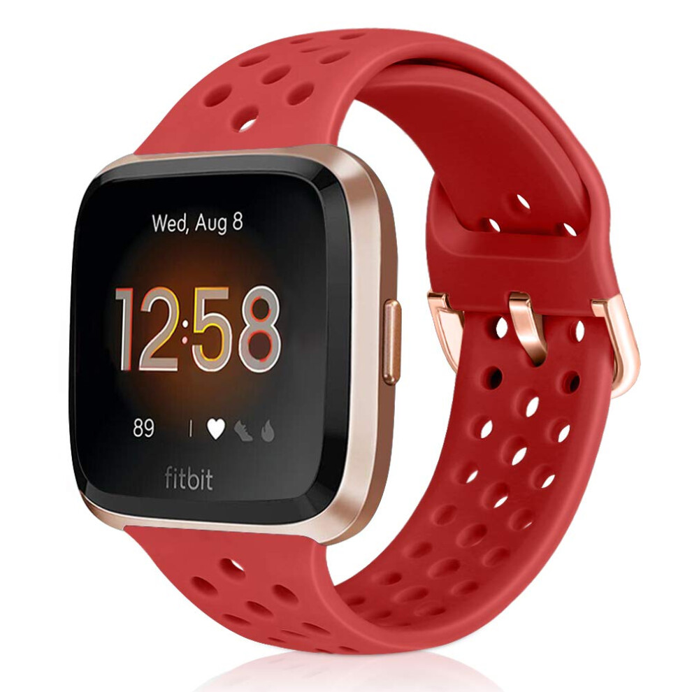 Runostrich Sport Strap Compatible With Fitbit Versa 2/Fitbit Versa/Versa Lite/Se, Soft Silicone Band Replacement Breathable Wristband Accessories For 5051224197446