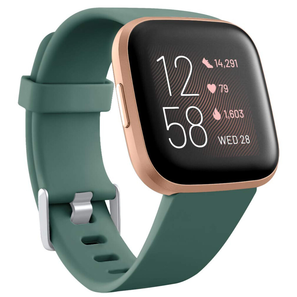 Wepro Compatible With Fitbit Versa Strap/Fitbit Versa 2 Strap - Smooth Silicone Classic Replacement Wristband Straps For Fitbit Versa/Versa Lite/Versa 5051224197453