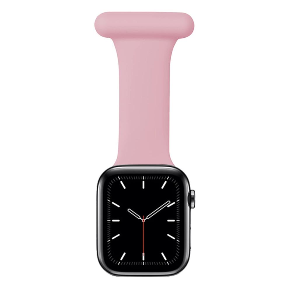 Nurse Watch Brooch Straps, Soft Silicone Pin Fob Compatible With Apple Watch 38Mm 40Mm 41Mm/42Mm 44Mm 45Mm 46Mm 49Mm Fobs, Replacement Band (, Pink 5051224193639