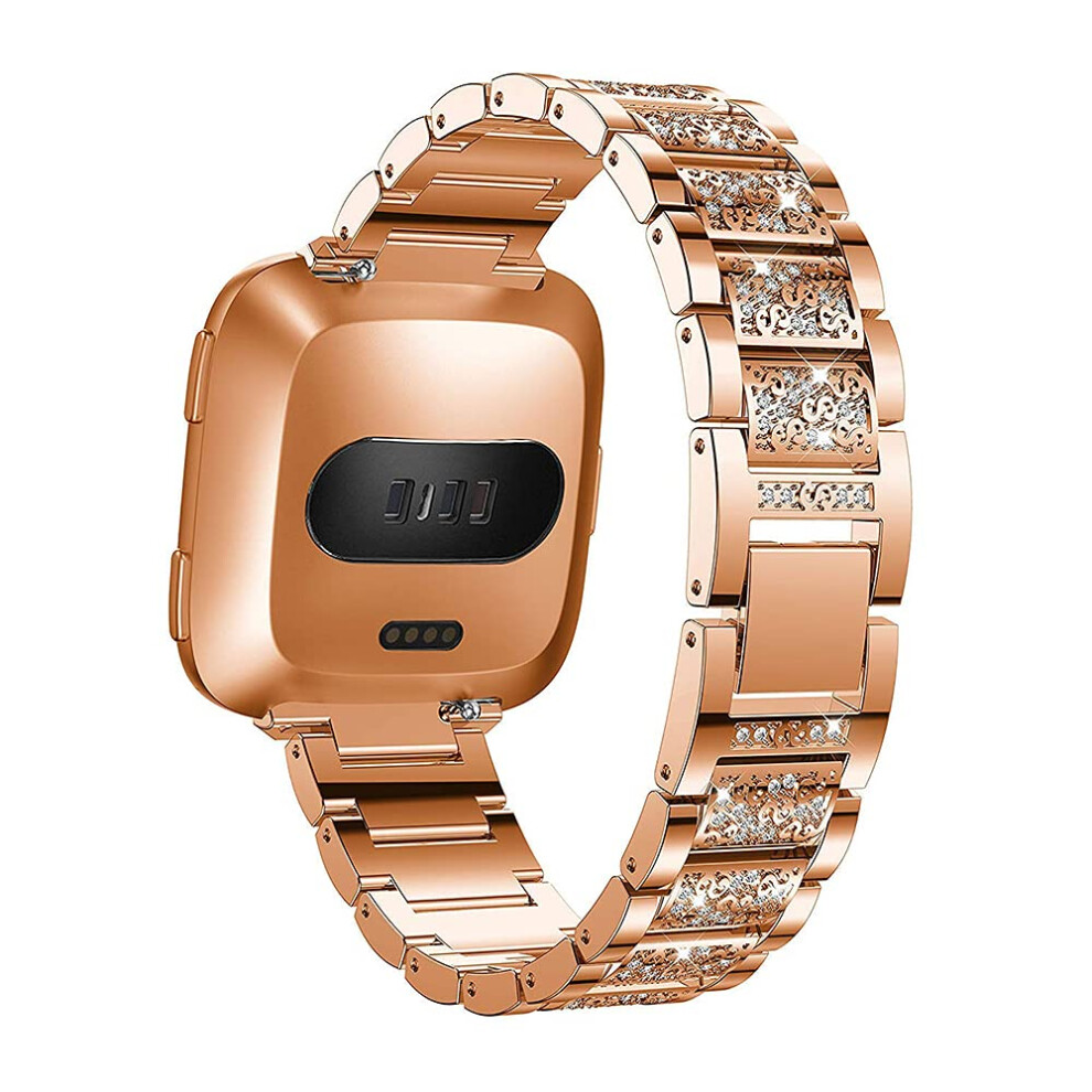 Aisports Compatible With Fitbit Sense 2/Versa 4 Strap For Women, Crystal Bling Glitter Diamonds Rhinestones Jewelry Metal Bracelet Wristband 5051224194599
