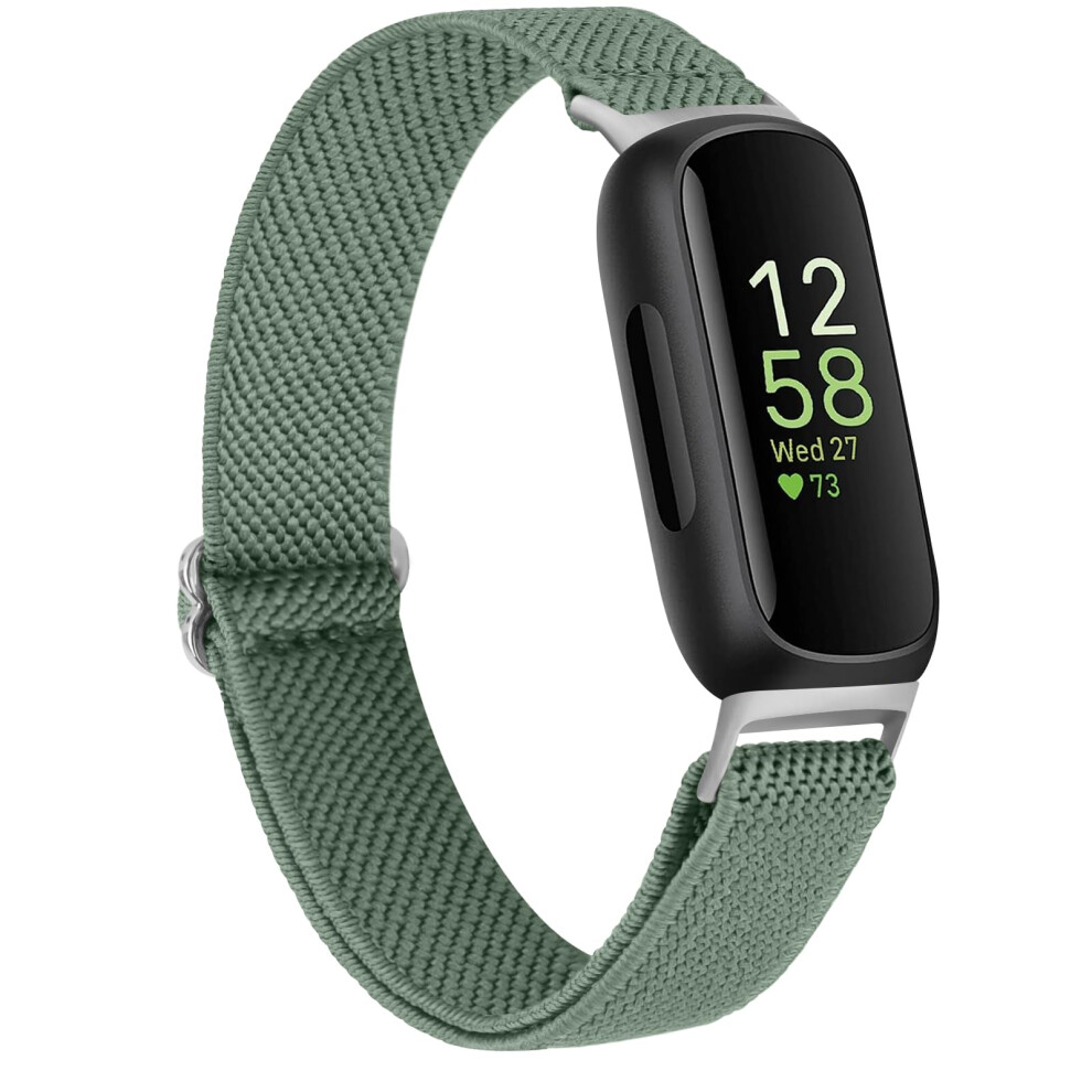 Wanme Elastic Nylon Straps Compatible With Fitbit Inspire 3 Strap For Women Men, Soft Adjustable Stretchy Sport Bands Replacement Wristband For Fitbit 5051224195329