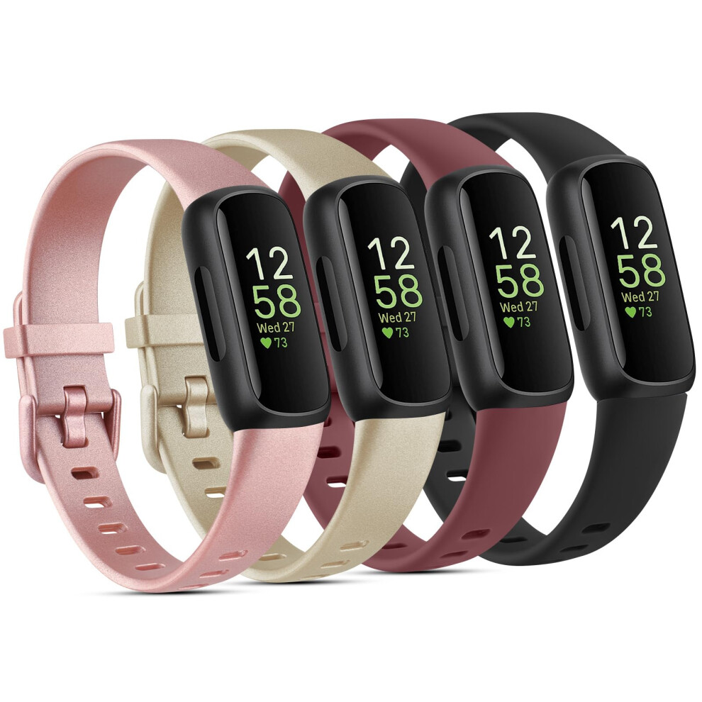 Straps For Fitbit Inspire 3 Strap For Women Men, 4Pack Silicone Strap Sport Replacement Wristband For Inspire 3 5051224194209