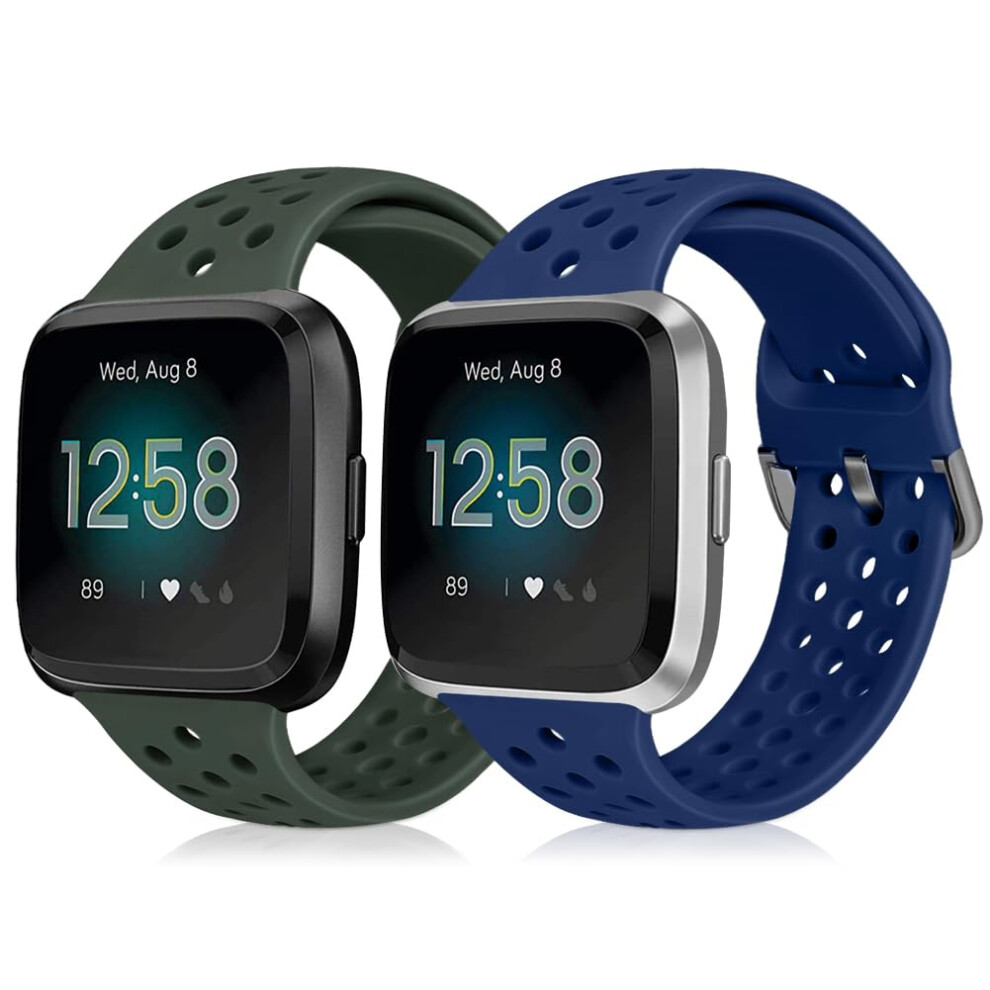 Runostrich Sport Strap Compatible With Fitbit Versa 2/Fitbit Versa/Versa Lite/Se,Soft Silicone Band Replacement Breathable Wristband Accessories Smart 5051224198771