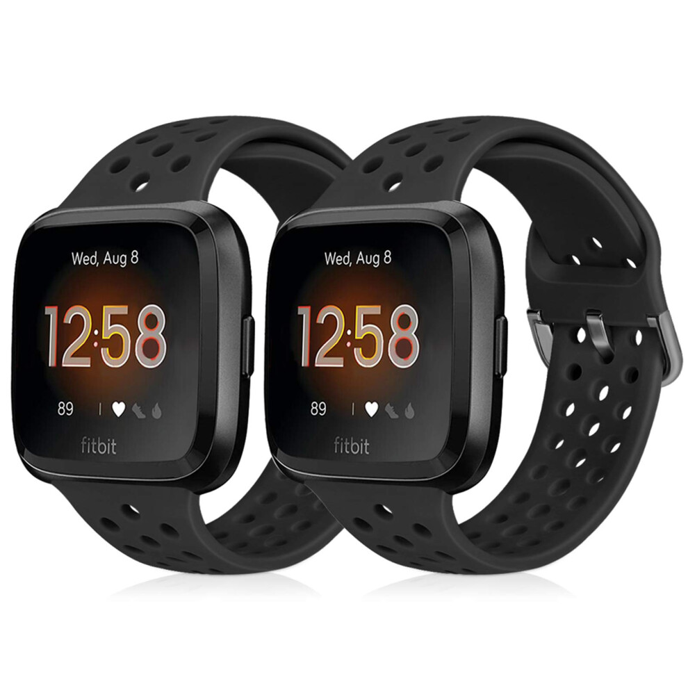 Runostrich Sport Strap Compatible With Fitbit Versa 2/Fitbit Versa/Versa Lite/Se, Soft Silicone Band Replacement Breathable Wristband Accessories For 5051224202973