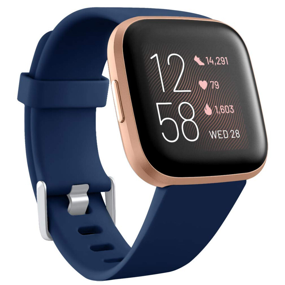 Wepro Compatible With Fitbit Versa Strap/Fitbit Versa 2 Strap - Smooth Silicone Classic Replacement Wristband Straps For Fitbit Versa/Versa Lite/Versa 5051224202997