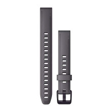 Garmin Quickfit 20 Watch Band, Shale Gray Silicone with Amethyst Hardware