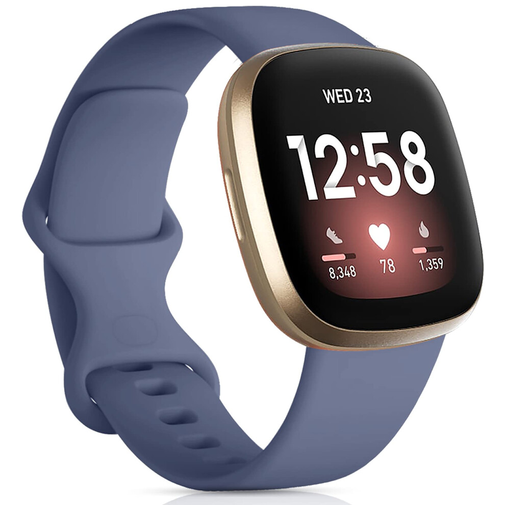 Oielai Compatible For Fitbit Versa 4/Fitbit Versa 3/Fitbit Sense 2/Fitbit Sense Strap, Silicone Sport Classic Soft Replacement Straps For Versa 5051224203949