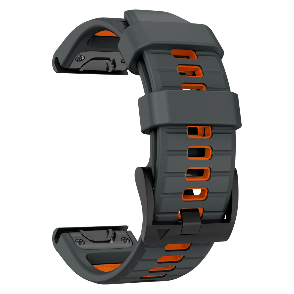 Overstep 26Mm Silicone Wristband For Garmin Fenix 7X Pro, 7X, 6X, 6X Pro, 5X, 5X Plus, 3, 3 Hr 5051224202461