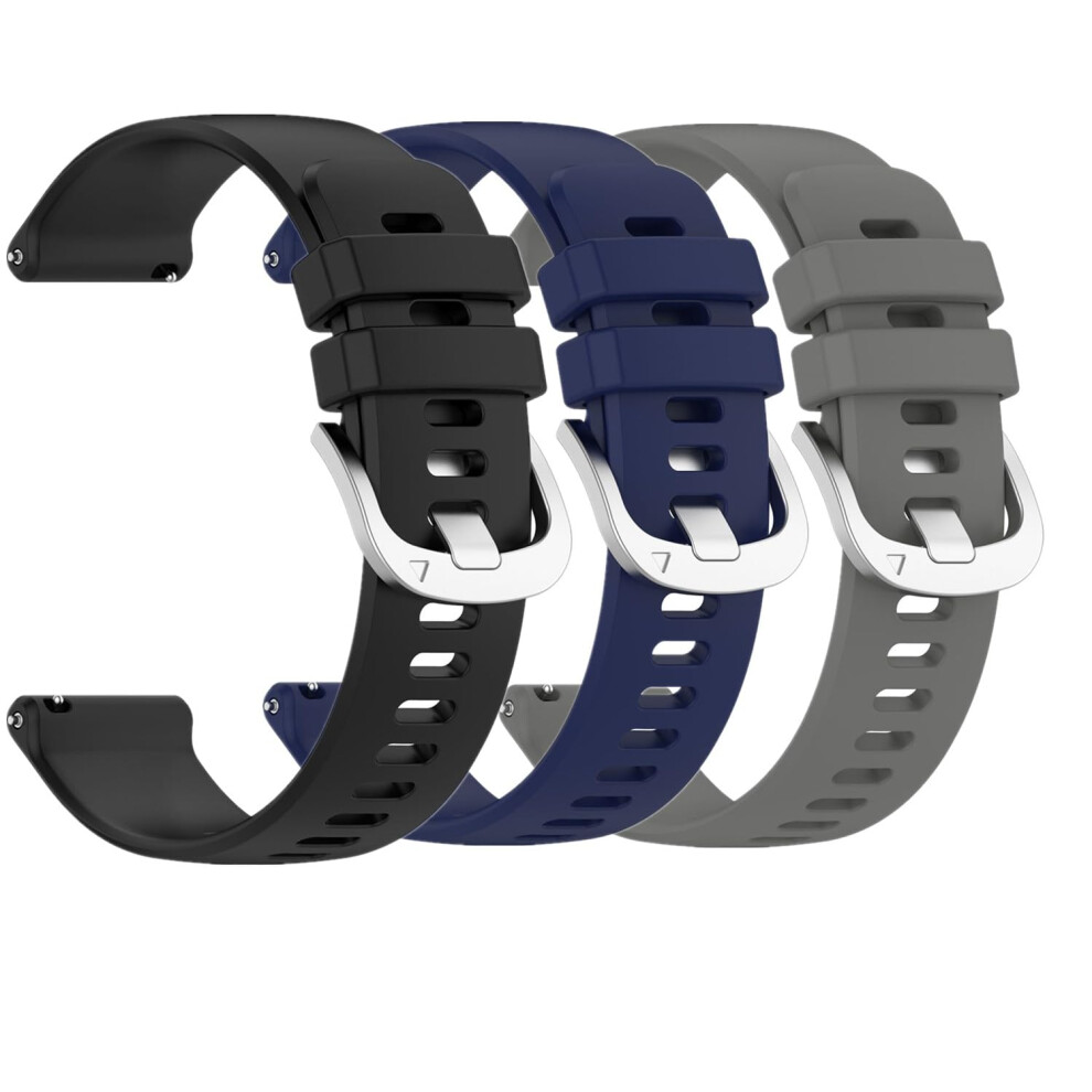 Huwokxix 20Mm Watch Strap Compatible With Garmin Vivoactive 5/3/Approach S12/S40/S42/S50, Adjustable Silicone Sport Wristband Replacement Band For 5051224200528