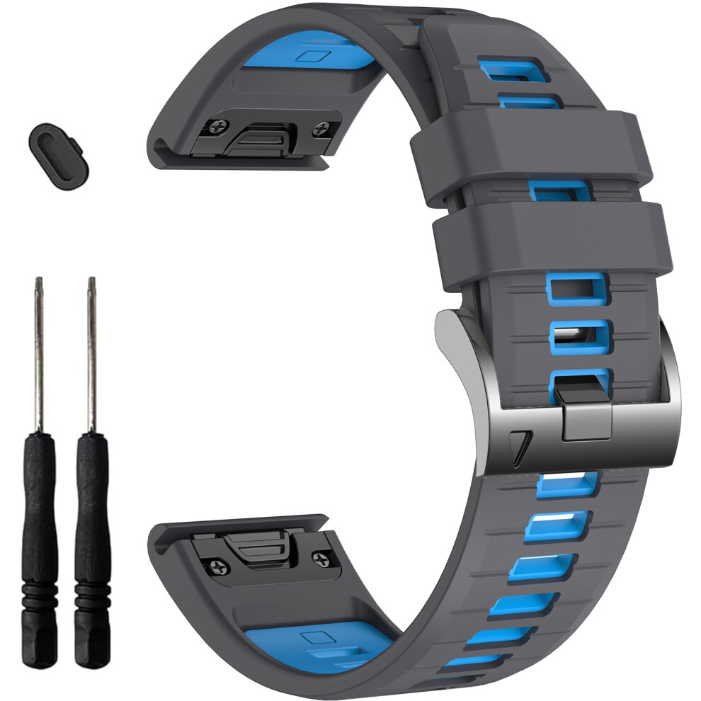 Ezmvzku 20Mm Silicone Watch Straps Compatible With Garmin Fenix 8 Amoled 43Mm/7S/7S Pro/Fenix 6S/6S Pro/5S/5S Plus,Quickfit Sport Bands For Garmin 5051224200825