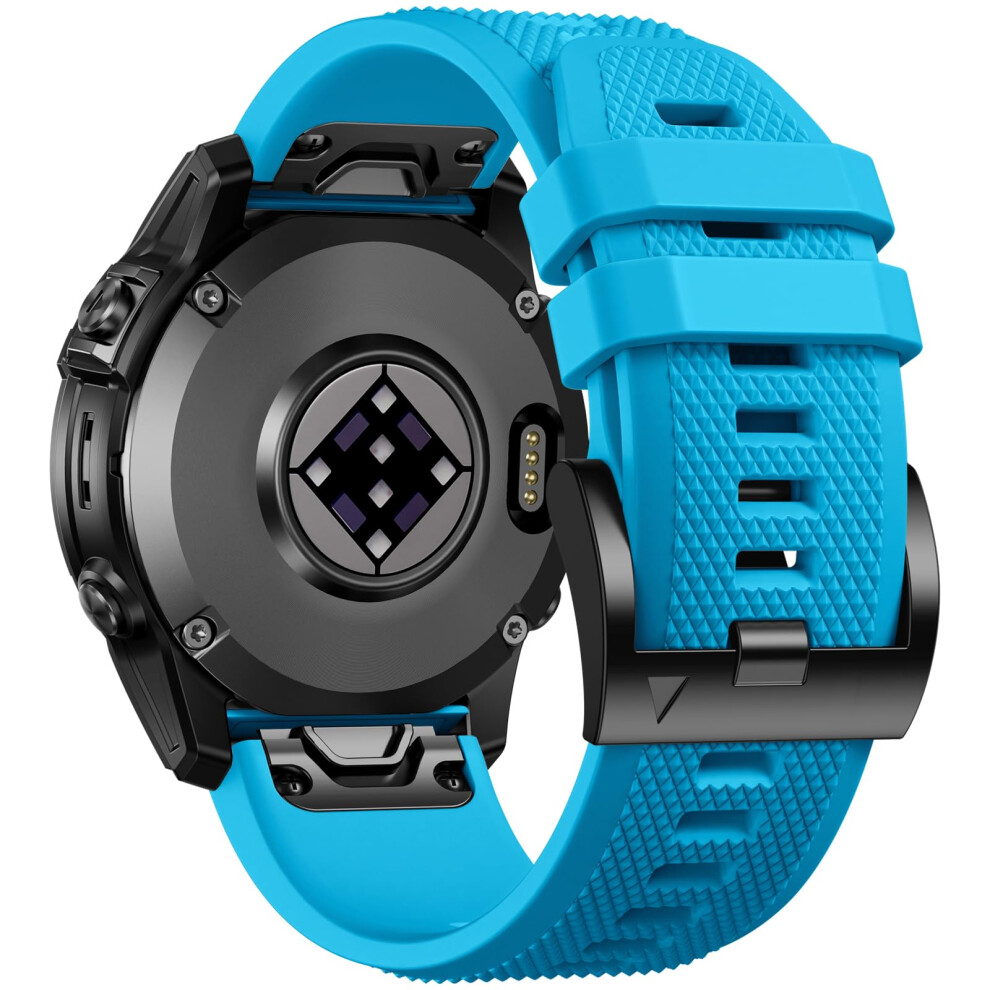 Laffav Compatible With Garmin Fenix 7 Strap/Fenix 7 Pro/Fenix 8 47Mm/Fenix 6/Fenix 6 Pro Straps, 22Mm Quickfit Silicone Sport Band For Garmin Epix Gen 5051224200627