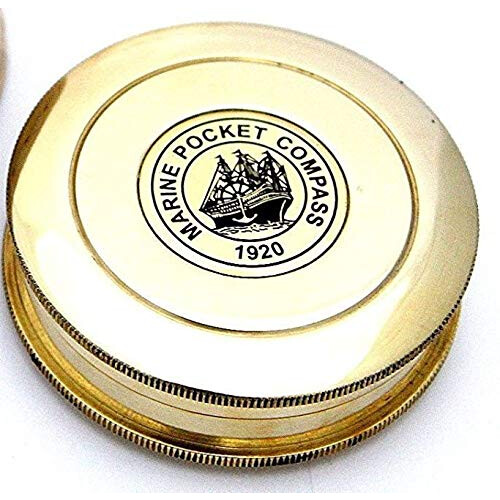 Robert Frost Poem Compass Brass Pocket Compass - Watch Type Compass