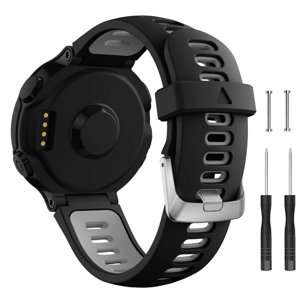 Songsier Forerunne 735Xt Strap, Silicone Watch Strap Wrist Replacement Band With Quick Release For Forerunner 735Xt 235 235Lite 230 220 620 630 5051224207213