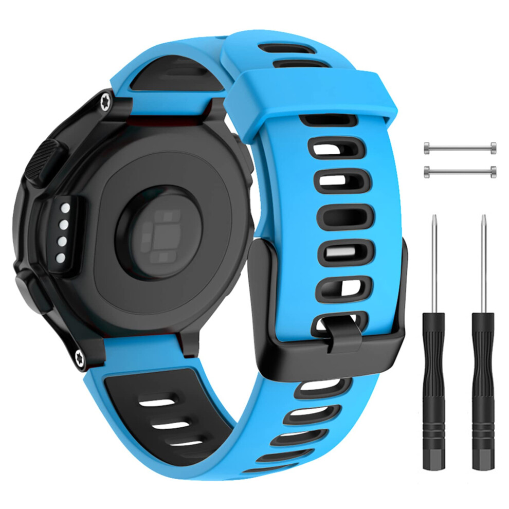 Isabake For Garmin Forerunner 735Xt/235 Strap Silicone Replacement Band For Forerunner 220/230/620/630, Buckle Black 5051224206148
