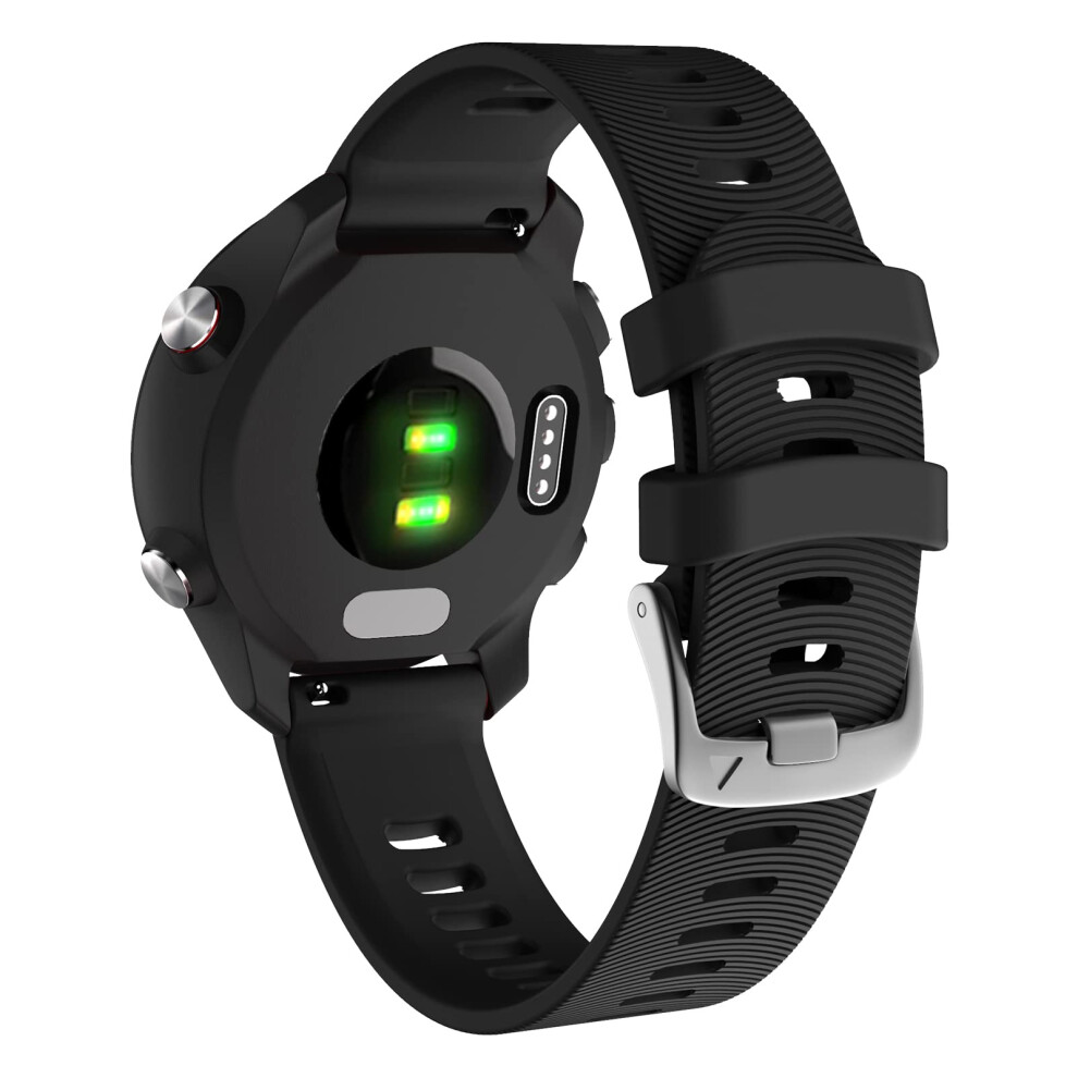 Strap For Garmin Forerunner 245/645 Music,20Mm Width Starp For Garmin Vivoactive 3/Vivoactive 3 Music (Black) Black 5051224206223