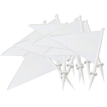 Splay Cricket Boundary Flags Marker for Playground | Set of 20 White Sports Flag | Suitable for Cricket Pitch & Boundary Marking, Training Sports,