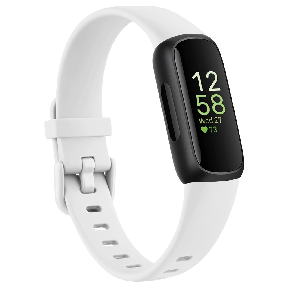 Tobfit Replacement Strap For Fitbit Inspire 3, Soft Silicone Wristband Watchband Accessory (White) White 5051224205868