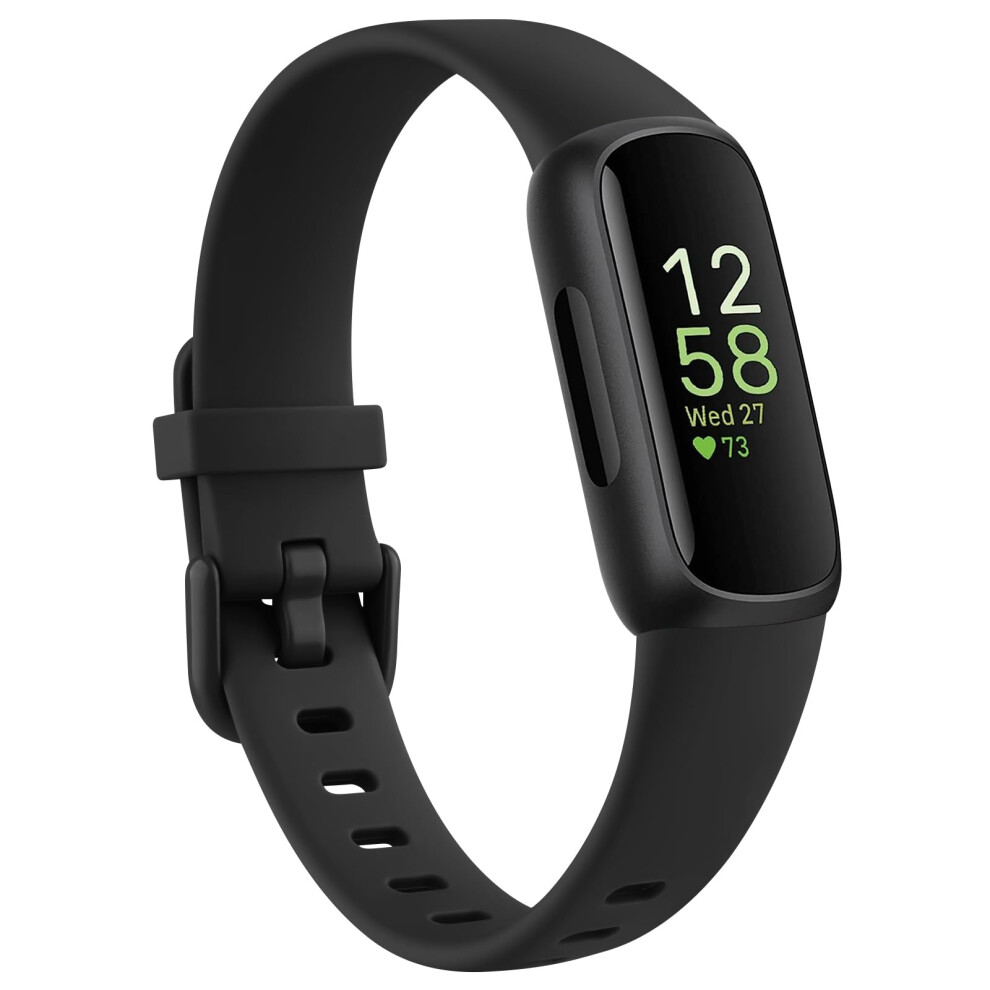 Tobfit Strap Compatible For Fitbit Inspire 3 Strap For Women Men, Soft Silicone Replacement Strap Wristband Watchband Accessories (Black) Black 5051224206339