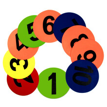 GSi 8? Numbered Poly Spot Markers (1-10) ? Anti-Skid, Durable, Non-Toxic Floor Dots for Math, Classroom & PE. Bright, Washable Sitting Spots for