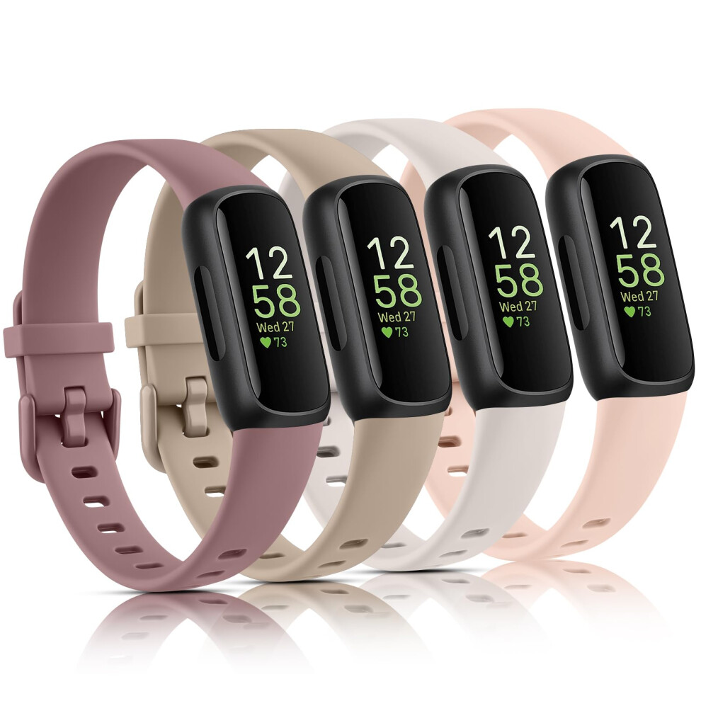 Straps For Fitbit Inspire 3 Strap For Women Men, 4Pack Silicone Strap Sport Replacement Wristband For Inspire 3 5051224206537