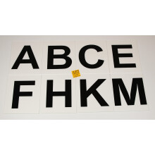 8 Dressage Arena Marker signs 175x200 approx -White - ABCE FHKM on 4mm polyprop (01-01)
