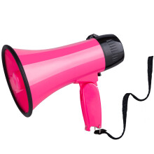 MyMealivos 20W Megaphone Bullhorn-5.4"?8.6" Portable Megaphone Built in Siren & 240s Recording, Volume Control Cover Up to 300 feet+ for Indoor and