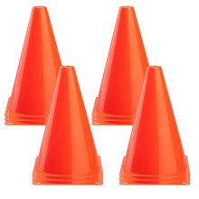 Cartman 9 Inch 12 Pack Plastic Training Cones, Agility Soccer Cones, Indoor Outdoor and Festive Events Field Marker Agility Cones for Soccer, Skating,