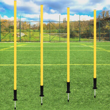 4 Packs Outdoor Agility Poles,150 cm Fixed or Adjustable Speed and Agility Training Equipment Accessory for Soccer Dog Outdoor Sports and Fitness