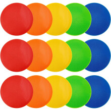 9 Inch Poly Vinyl Spot Markers, Non Slip Rubber Floor Markers Flat Field Cones Poly Dots for Football, Basketball, Dance Practice, Agility Training