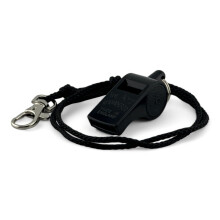 ACME Thunderer Whistle No. 560 with Whistle Band - Referee Whistle: Clear and Penetrating Sound, Black