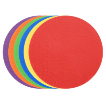PATIKIL Spot Markers 4 Inch, 6 Pcs Non-Slip Floor Dots Agility Markers Flat Field Cones Poly Dots for Gym PE Speed Training Dance Soccer Basketball