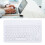10 Inch Wireless Bluetooth Keyboard, 140mAh Battery, White 1