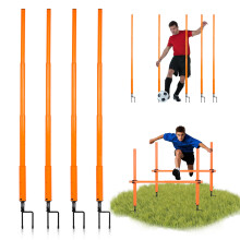 Hikeen Telescopic Length Football Poles Fixed & Collapsible Options Agility Training Hurdles and Football Obstacle for Teenager Soccer Training
