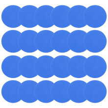 PATIKIL 4 Inch Poly Spot Markers, 24Pcs Non Slip Rubber Floor Dots with Storage Bag Flat Agility Cones for Sports Training Basketball Football, Blue
