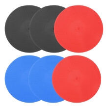 PATIKIL Spot Markers 9 Inch, 6 Pcs Non-Slip Floor Dots Agility Markers Flat Field Cones Poly Dots for Gym PE Speed Training Dance Soccer Basketball