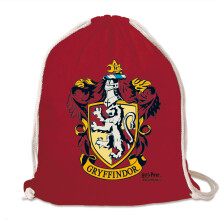 Logoshirt? Harry Potter - Gryffindor Logo I Printed Gym Bag - Fabric Backpack 100% Cotton I AZO-Free I Red I Original Licensed Design