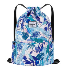 HAWEE Waterproof Drawstring Bags Backpack Large Gym Bag Drawstring Daypack Unisex for Women Men Daily Life Outdoor Casual Sport Yoga School Beach Swim