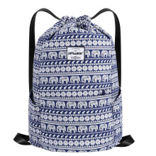 HAWEE Waterproof Drawstring Bags Backpack Large Gym Bag Drawstring Daypack Unisex for Women Men Daily Life Outdoor Casual Sport Yoga School Beach Swim