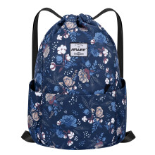HAWEE Waterproof Drawstring Bags Backpack Large Gym Bag Drawstring Daypack Unisex for Women Men Daily Life Outdoor Casual Sport Yoga School Beach Swim