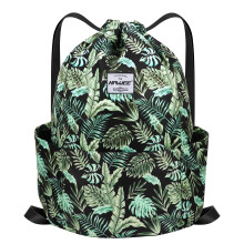 HAWEE Waterproof Drawstring Bags Backpack Large Gym Bag Drawstring Daypack Unisex for Women Men Daily Life Outdoor Casual Sport Yoga School Beach Swim