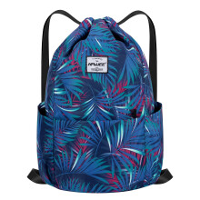 HAWEE Waterproof Drawstring Bags Backpack Large Gym Bag Drawstring Daypack Unisex for Women Men Daily Life Outdoor Casual Sport Yoga School Beach Swim