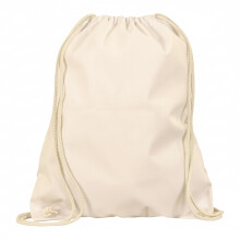 Veproli Cotton Gym Bag Backpack, Unisex, One Size, Natural