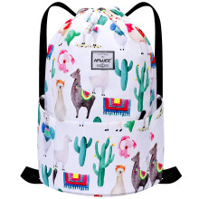 HAWEE Waterproof Drawstring Bags Backpack Large Gym Bag Drawstring Daypack Unisex for Women Men Daily Life Outdoor Casual Sport Yoga School Beach Swim