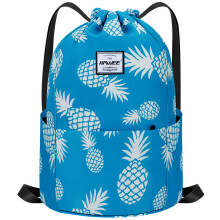 HAWEE Waterproof Drawstring Bags Backpack Large Gym Bag Drawstring Daypack Unisex for Women Men Daily Life Outdoor Casual Sport Yoga School Beach Swim