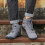 Women's Snow Boots Slip-On Grey Size 10.5 7
