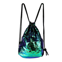 FERCAISH Sequin Gym Bag, Backpack Glitter, Dance Drawstring Bag, Adjustable Sports Bag for Shopping Leisure Hiking Yoga Excursions and Mountaineering
